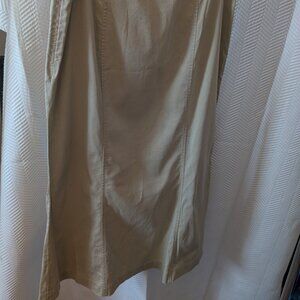 Talbots Women's Stretch Beige Midi Skirt Size 10 Summer Spring